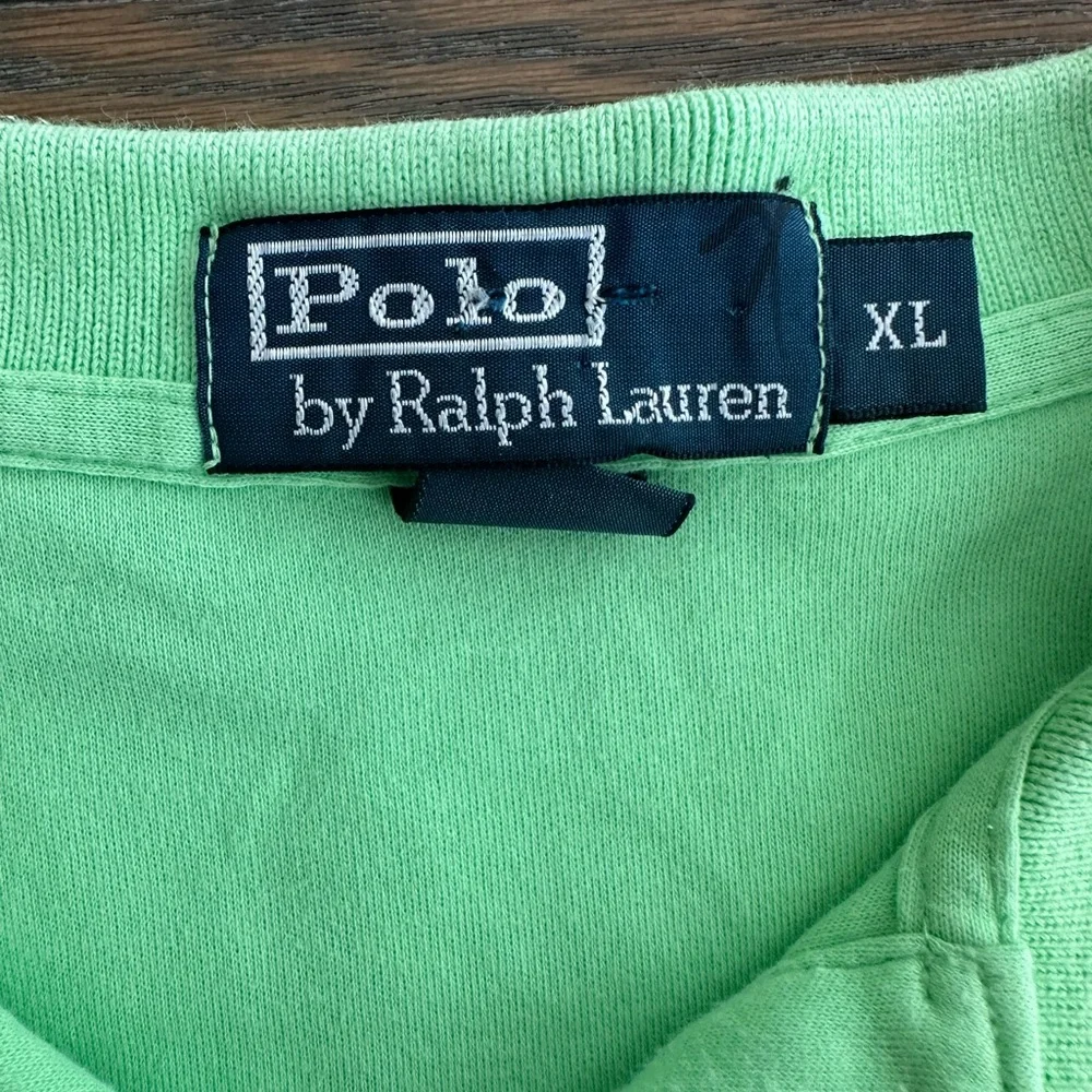Ralph Lauren Light Green Cotton Polo Size XL Gently‎ Worn